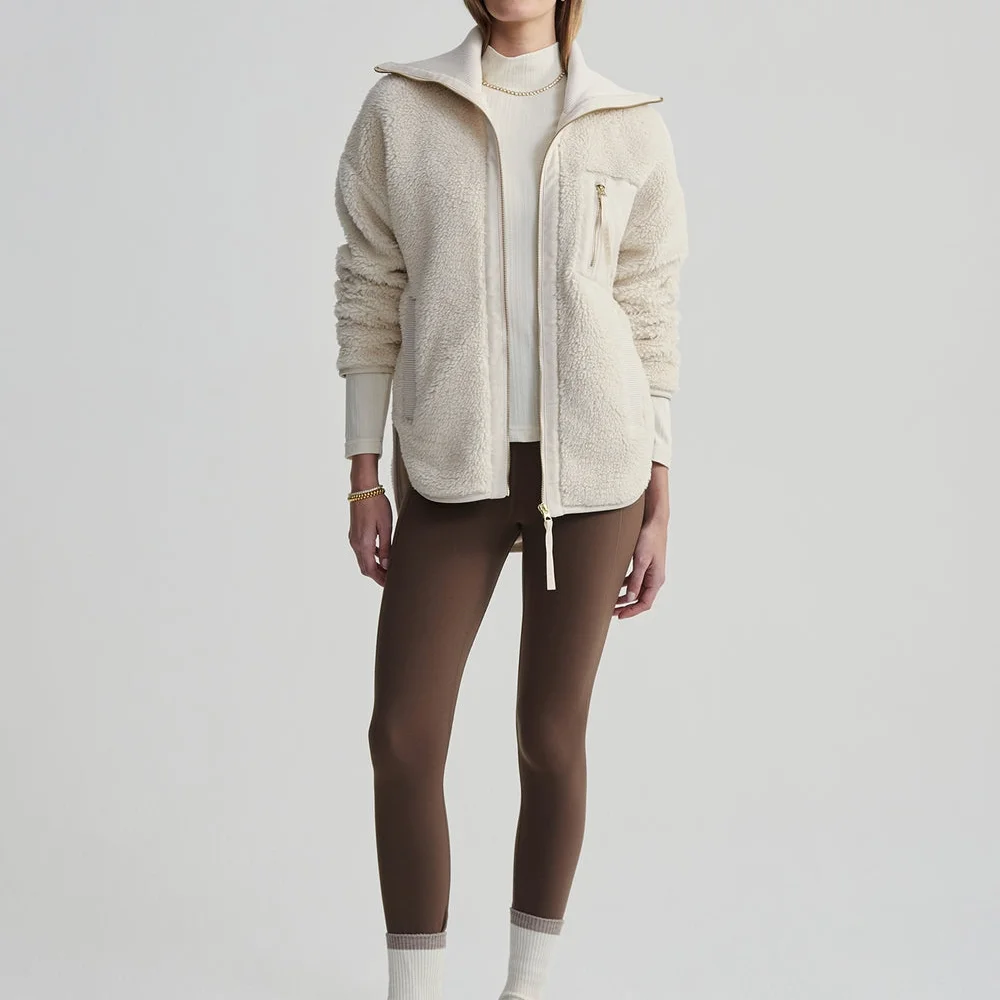 Women's Cream Sherpa Jacket - Picture 5 of 8